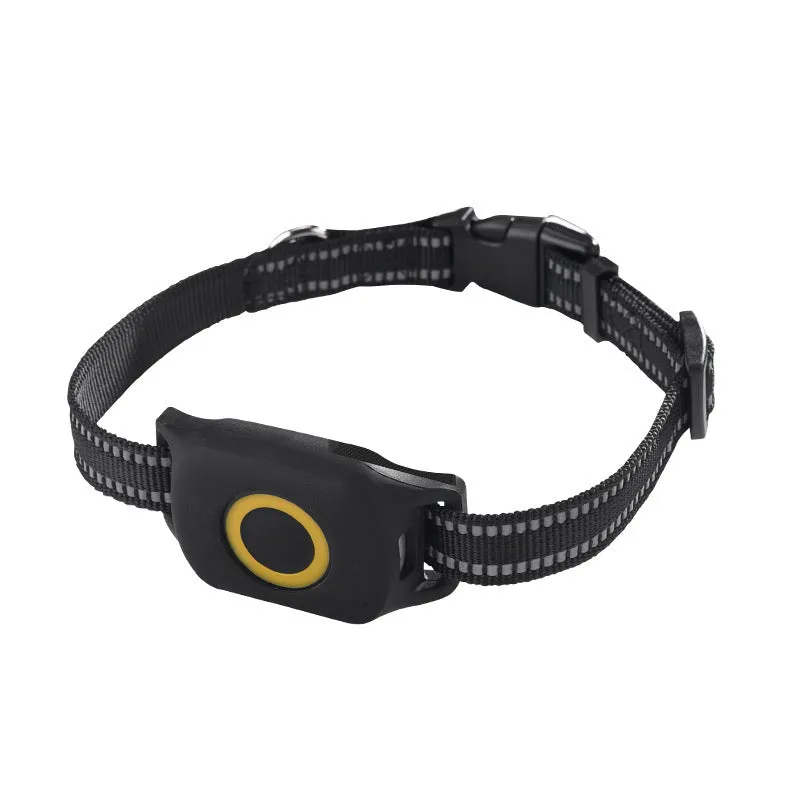 Black GPS tracker for children elders and pets with SOS button and splash water resistant design