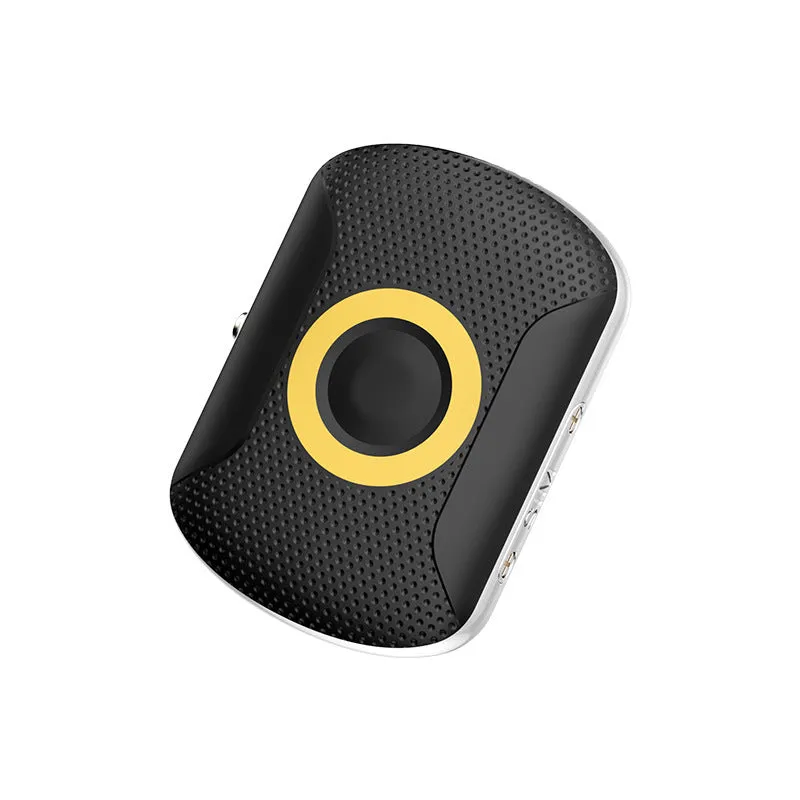 Black GPS tracker for children elders and pets with SOS button and splash water resistant design