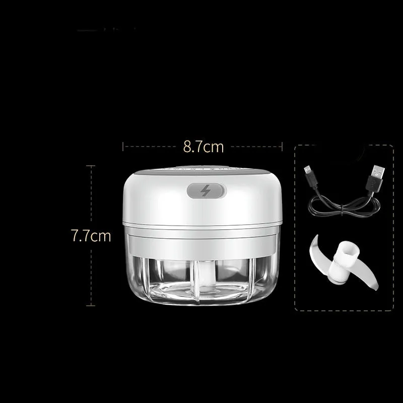 Wireless mini baby food processor in pink with USB charging, 304 stainless steel blade, 100ml or 250ml capacity