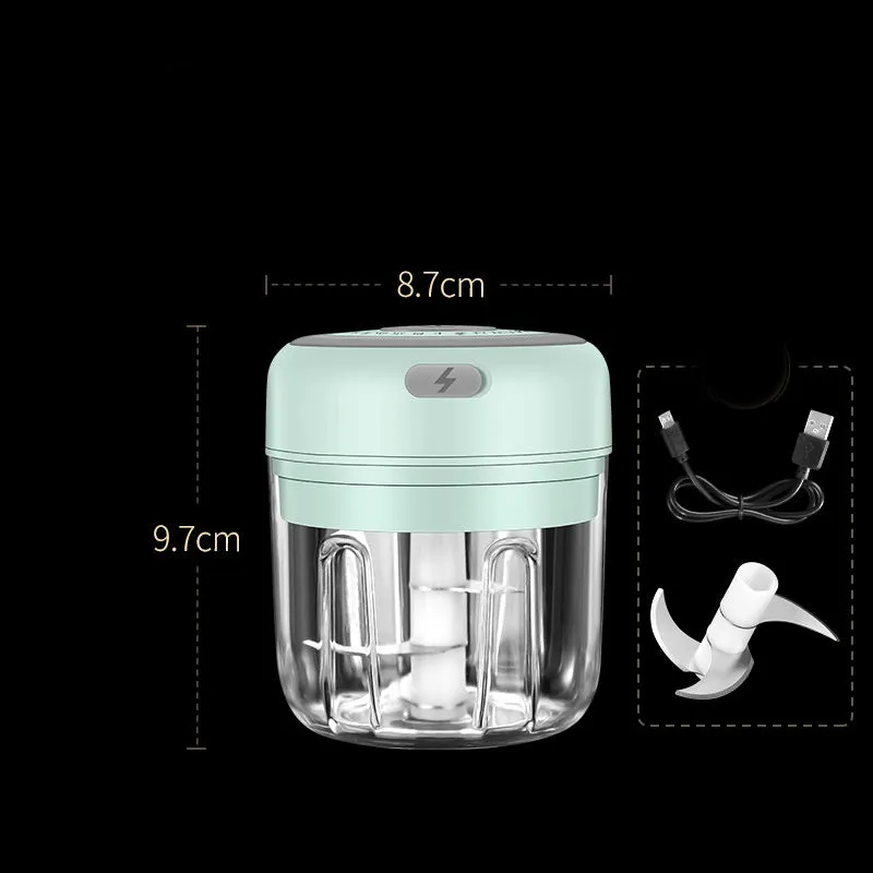 Wireless mini baby food processor in pink with USB charging, 304 stainless steel blade, 100ml or 250ml capacity