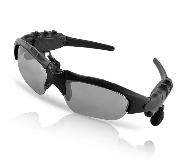 Oval frame Bluetooth sunglasses headset in sporty style with USB charging, available with gray or polarised lenses