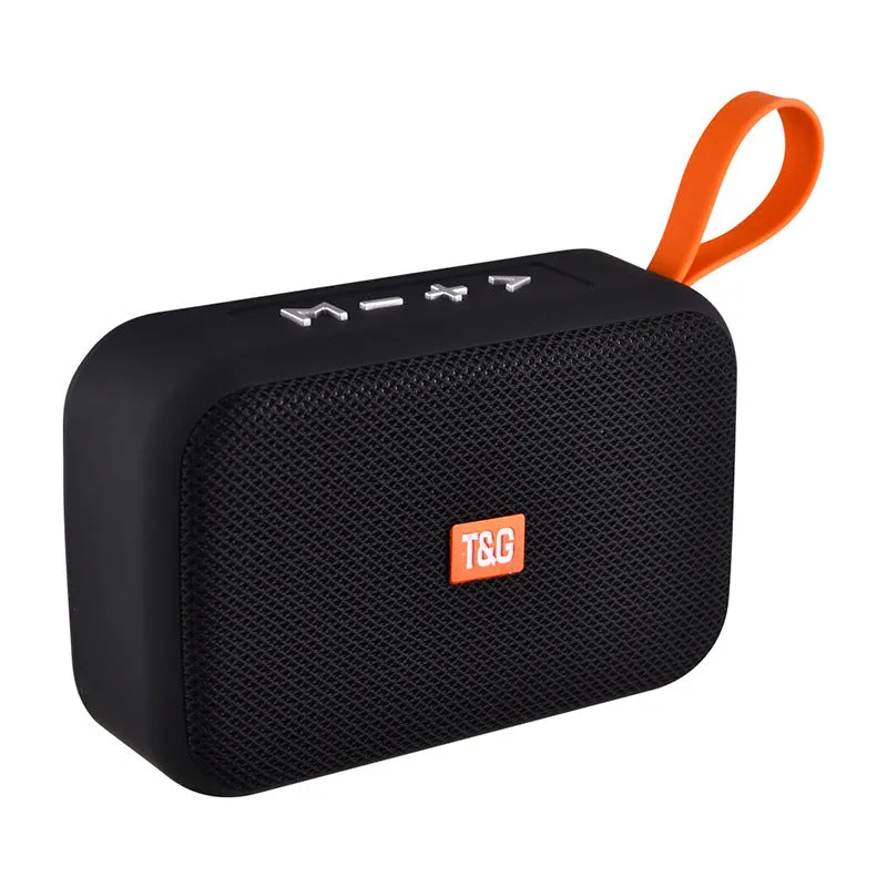 Portable Bluetooth speaker in black plastic shell with 123x46x81mm dimensions, FM radio and USB playback