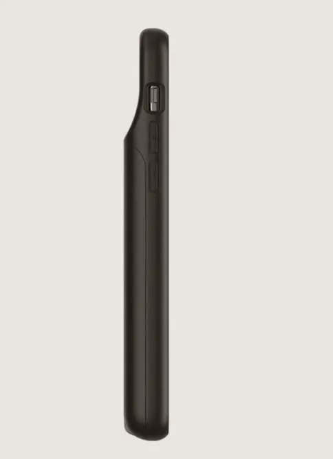 iPhone 11 battery case with 5000mAh clip-on external charger in black