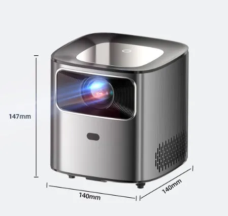 Mini home HD portable projector in gun colour with 1080p resolution and 190ANSI brightness