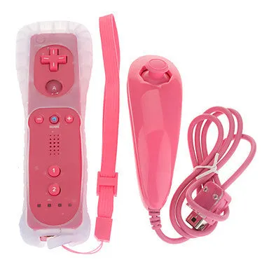 Wii left and right gamepad controller set in multiple colour options with wireless remote