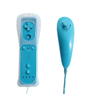 Wii left and right gamepad controller set in multiple colour options with wireless remote