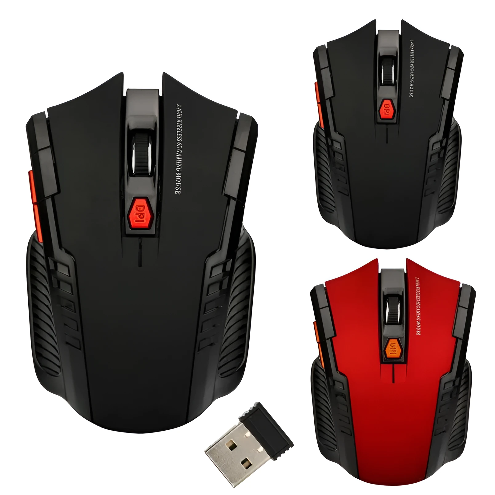 New gaming wireless mouse with 1600 DPI sensors and ergonomic design in silver gray