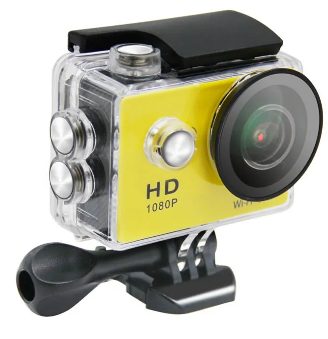 SJ4000 waterproof action camera with 30m casing, 170-degree wide-angle lens, 2.0-inch LCD screen, black housing