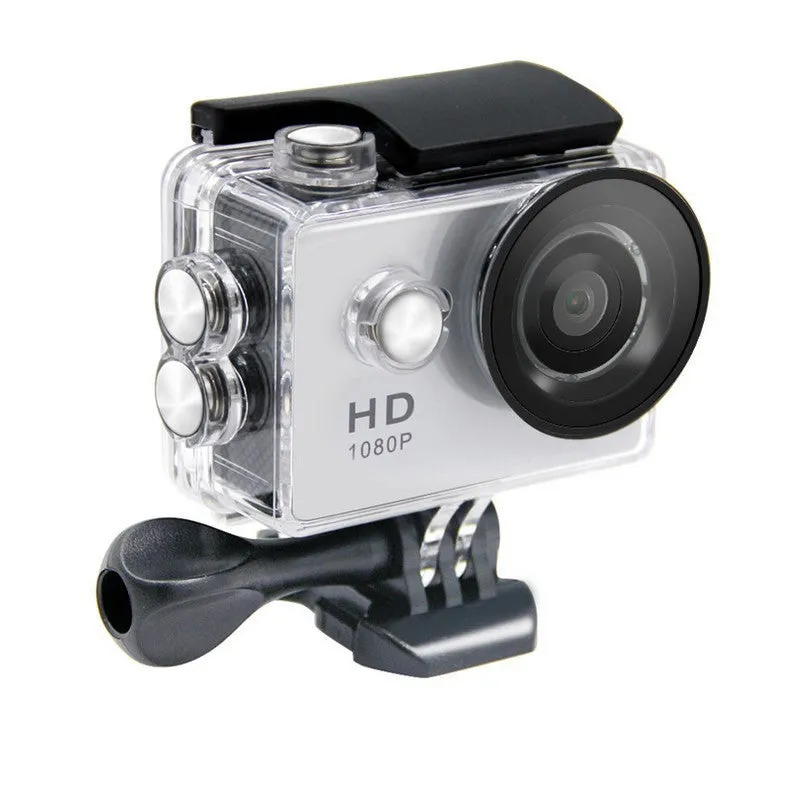 SJ4000 waterproof action camera with 30m casing, 170-degree wide-angle lens, 2.0-inch LCD screen, black housing