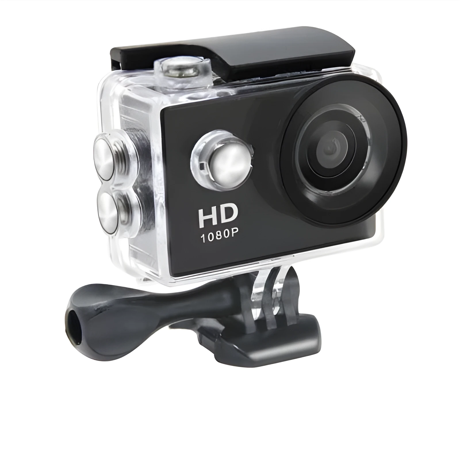 SJ4000 waterproof action camera with 30m casing, 170-degree wide-angle lens, 2.0-inch LCD screen, black housing