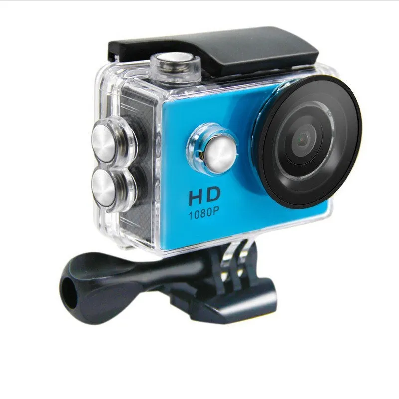 SJ4000 waterproof action camera with 30m casing, 170-degree wide-angle lens, 2.0-inch LCD screen, black housing