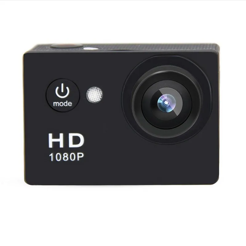 SJ4000 waterproof action camera with 30m casing, 170-degree wide-angle lens, 2.0-inch LCD screen, black housing
