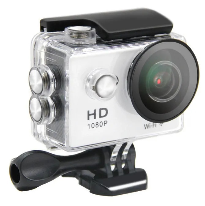 SJ4000 waterproof action camera with 30m casing, 170-degree wide-angle lens, 2.0-inch LCD screen, black housing