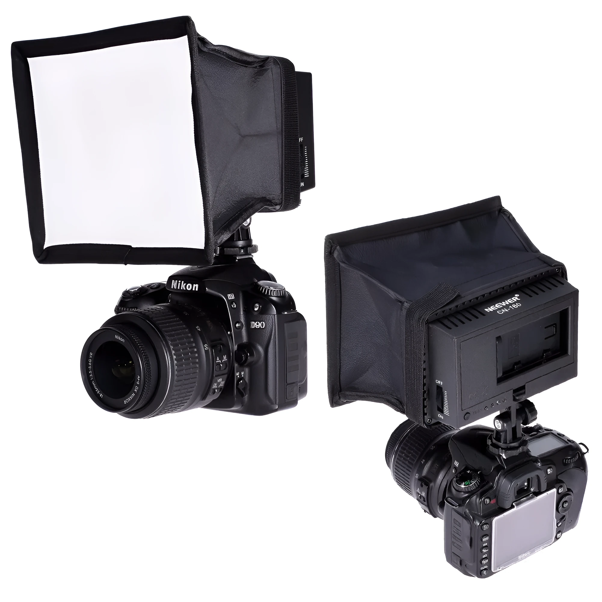 Neewer foldable diffuser mini softbox in black, 15x17cm, for LED light softening