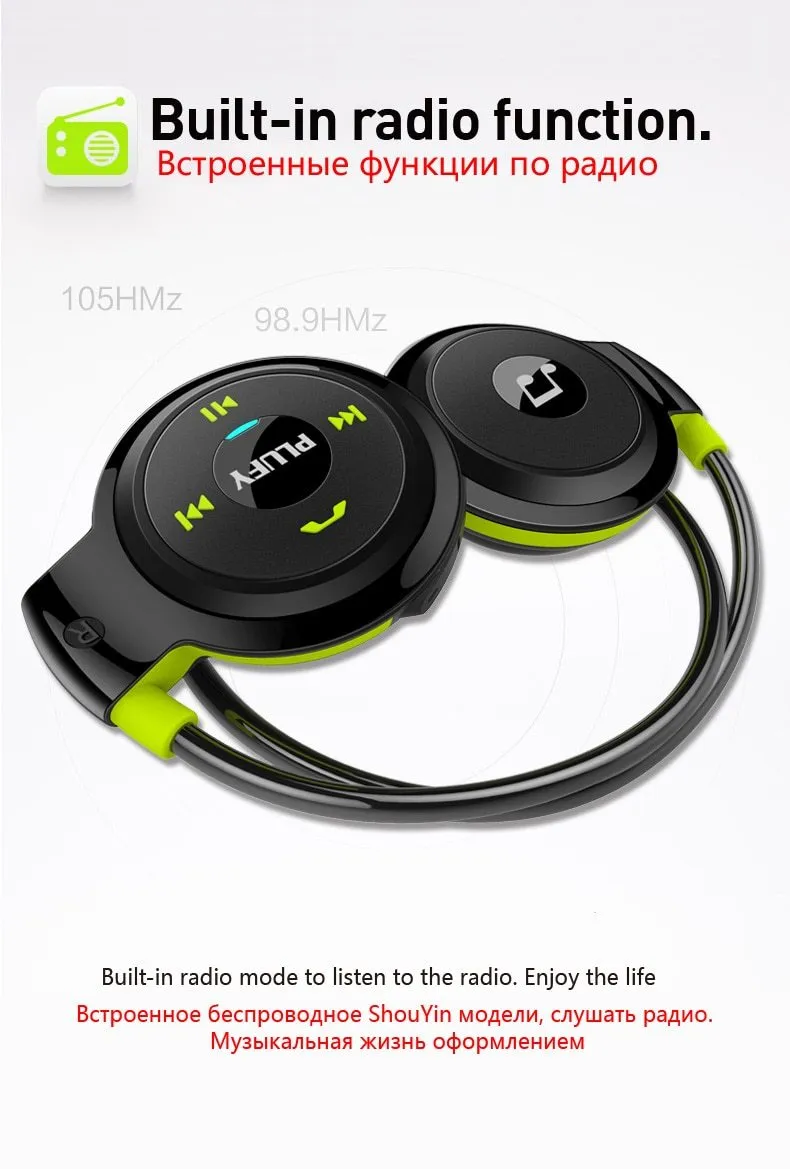 PLUFY sports Bluetooth headset wireless headphones in foldable design