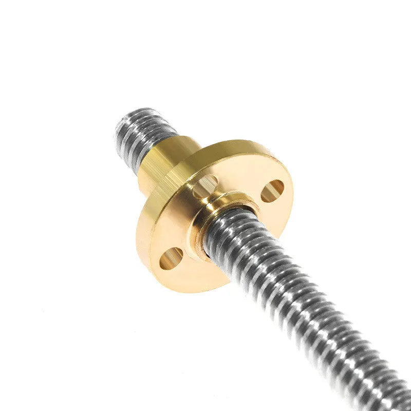 T-shaped trapezoid screw with nut for 3D printer stepping motor drive, multiple lengths available
