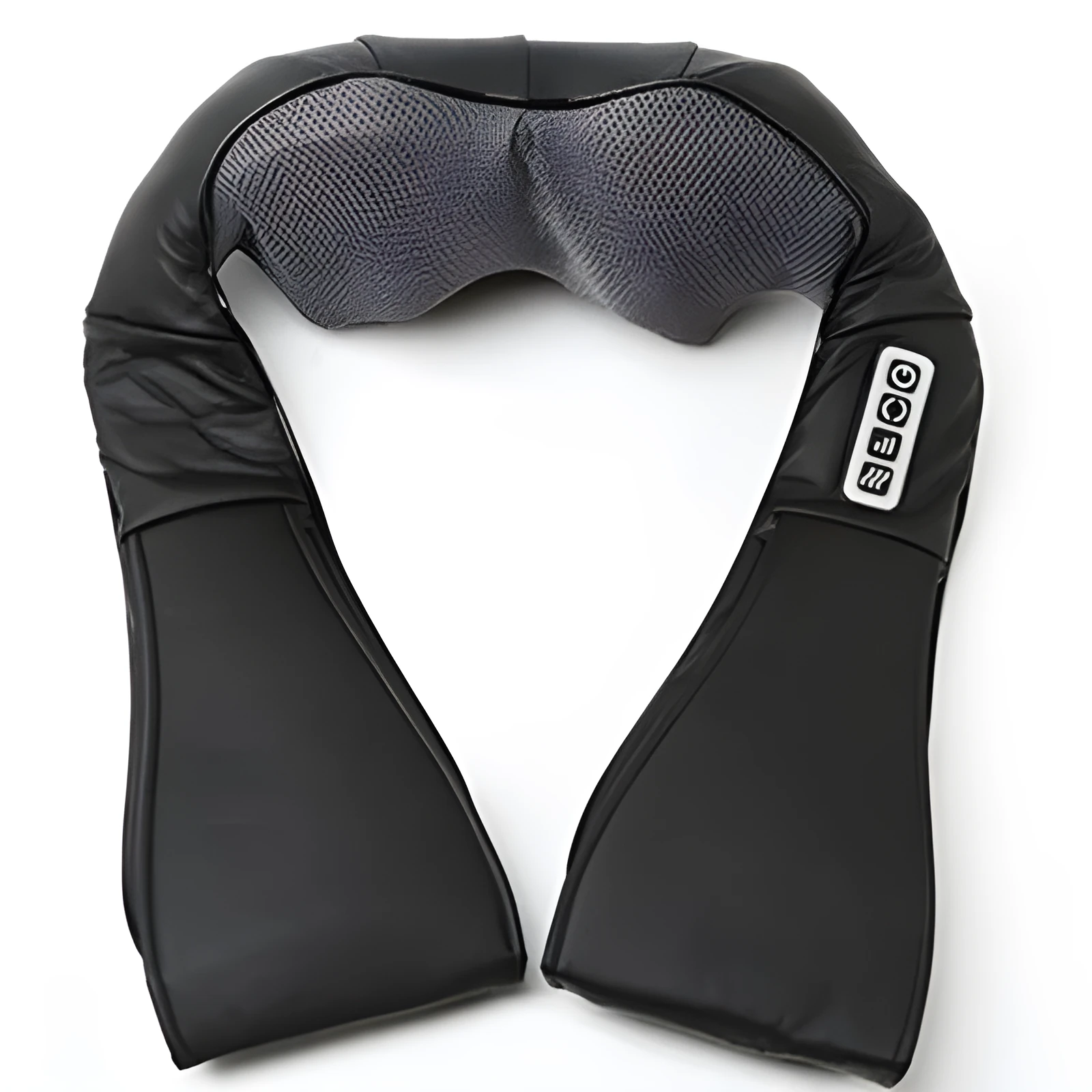 U-shaped car and home shiatsu massager with 8 carbon fibre heads and infrared heating in beige colour