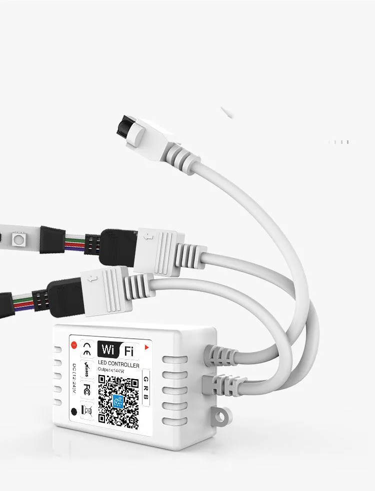 WiFi RGB LED light strip with 2835 and 5050 chips, 24-key controller, for TV backlight