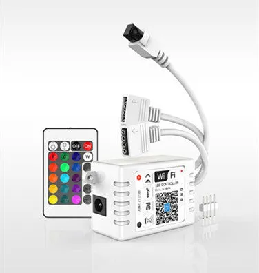 WiFi RGB LED light strip with 2835 and 5050 chips, 24-key controller, for TV backlight