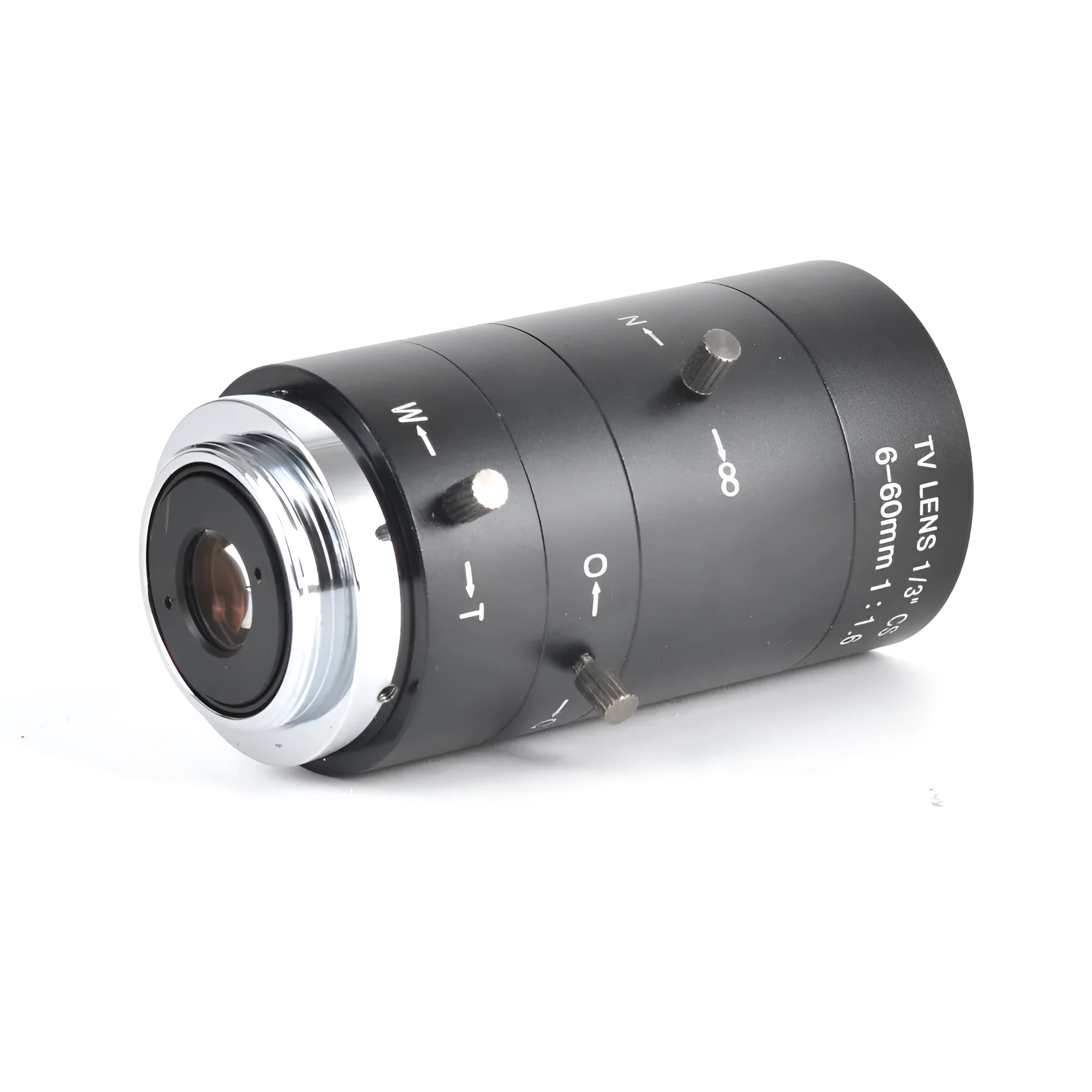 Black manual aperture 6-60mm CS mount camera lens for 1/3 inch sensor cameras