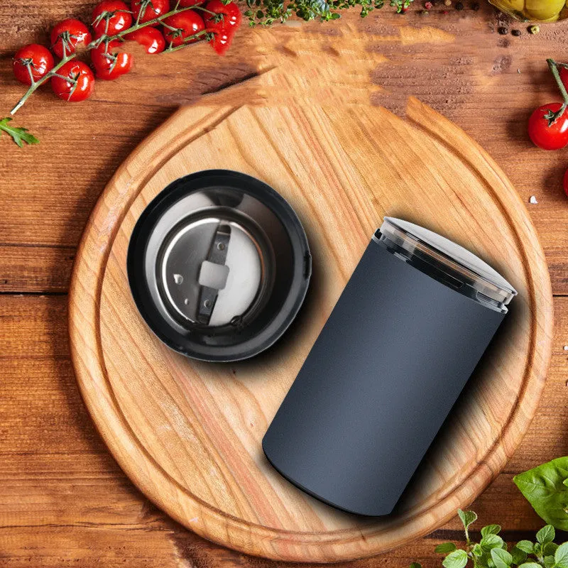Electric herb grinder model 150A in Navy colour with aluminium alloy cup body and 220V power cord