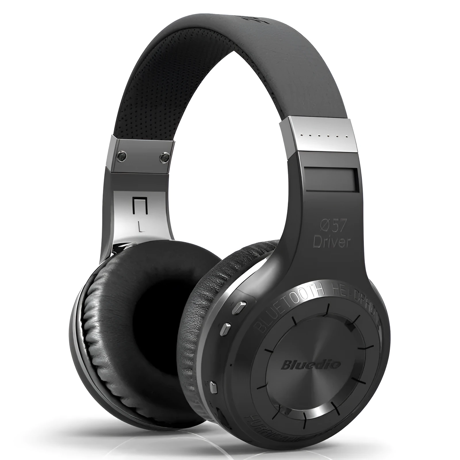 Wireless headphones with stereo subwoofer, 57mm driver, Bluetooth, PU earplugs, available in White