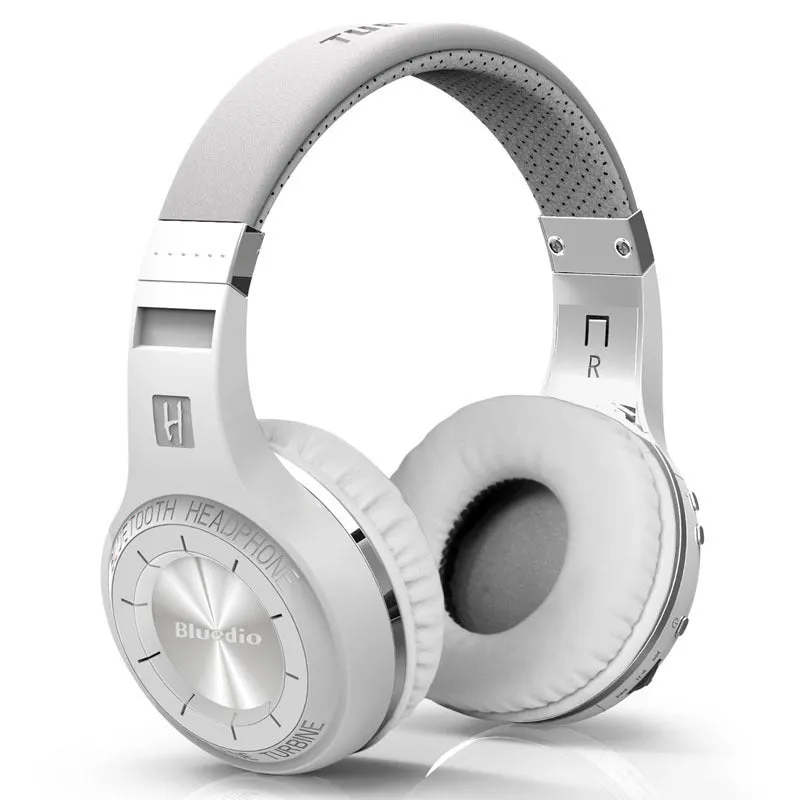 Wireless headphones with stereo subwoofer, 57mm driver, Bluetooth, PU earplugs, available in White