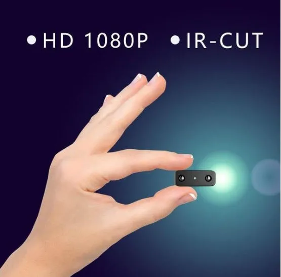 1080P Full HD mini camera with IR-CUT night vision motion detection black