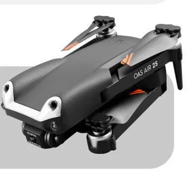 UAV folding four axis drone with 4K dual camera in black plastic, compact size 12.5x9x5cm