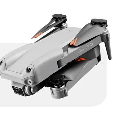 UAV folding four axis drone with 4K dual camera in black plastic, compact size 12.5x9x5cm