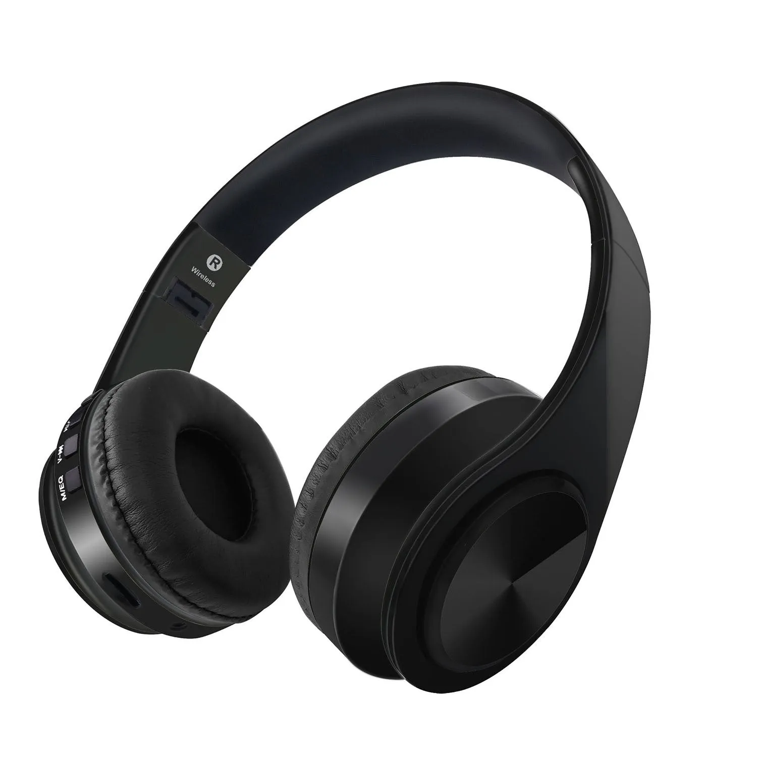 B3 wireless Bluetooth headset with 400mAh battery and 10-metre range, black colour, on a white background