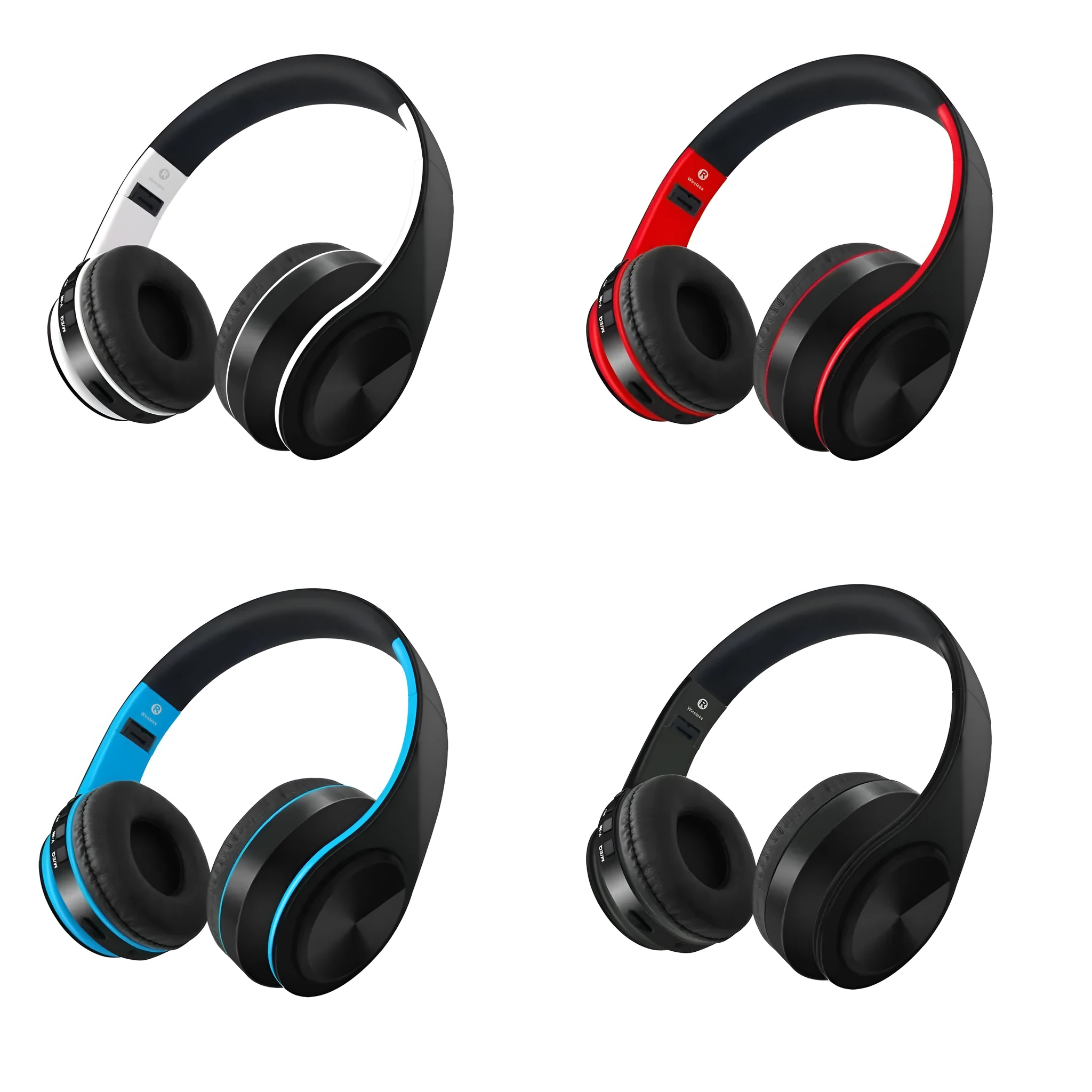 B3 wireless Bluetooth headset with 400mAh battery and 10-metre range, black colour, on a white background