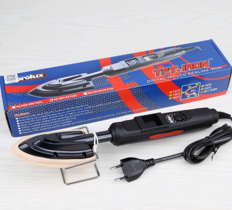 Electronic temperature control hot iron for skin model applications with cotton cover