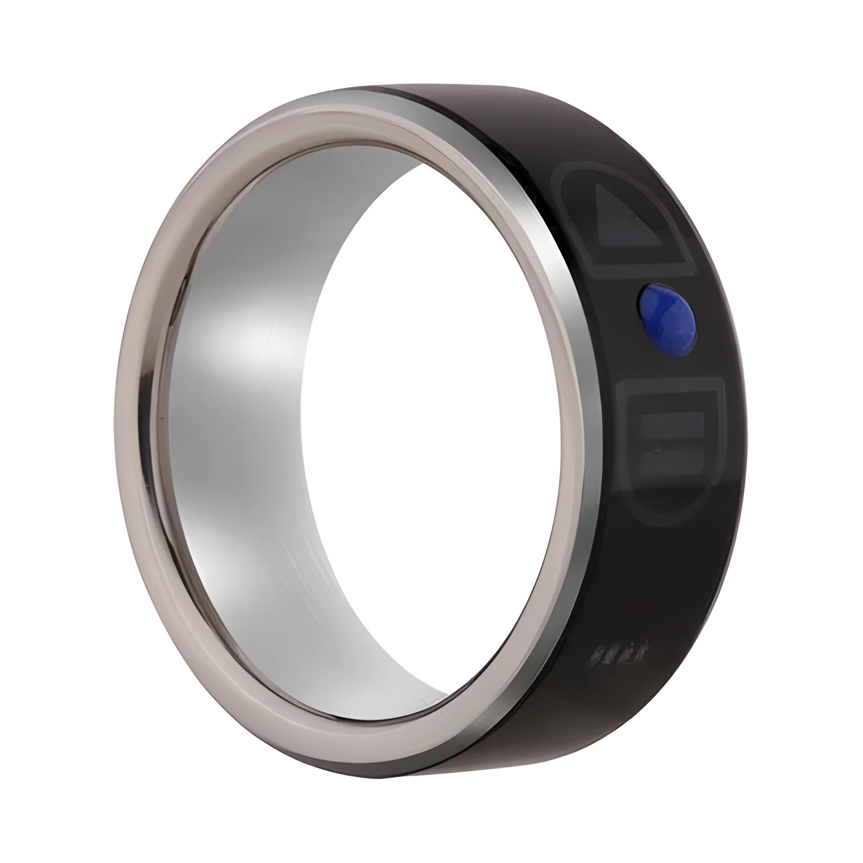 Smart Bluetooth ring wearable device in black, compatible with iPhone and Android, with page turning and music control features