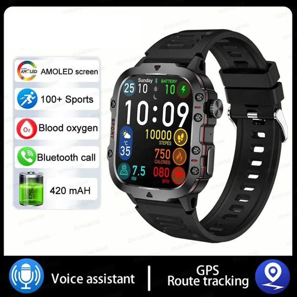QX11 smart watch with black zinc alloy case and TFT touch screen displaying heart rate data