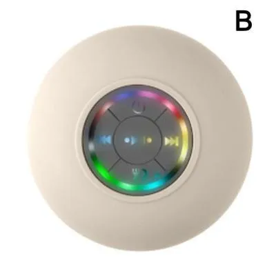 Big suction cup waterproof Bluetooth speaker with LED light emitting, available in multiple colours