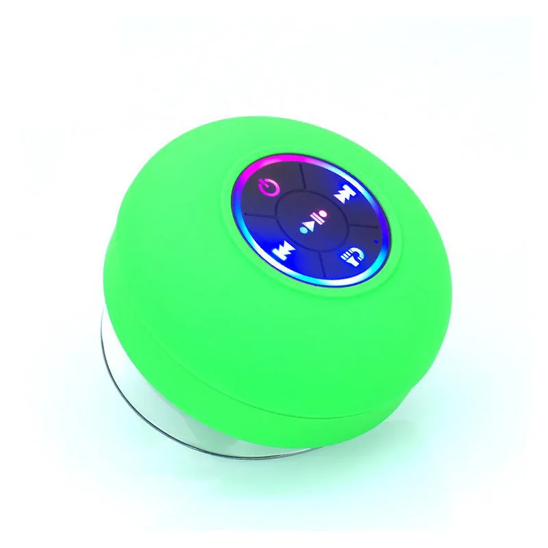 Big suction cup waterproof Bluetooth speaker with LED light emitting, available in multiple colours