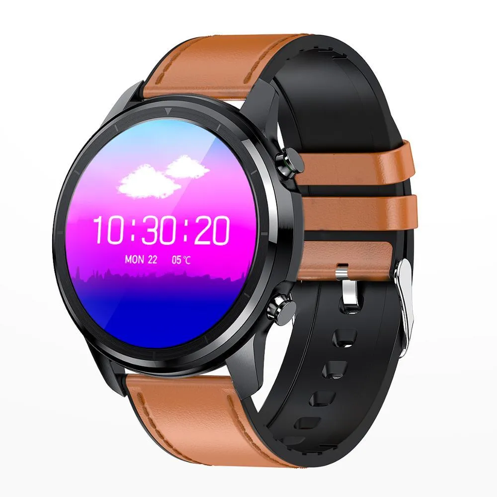 LEMFO LF26 smart bracelet with 1.3-inch screen shown in Black and Brown Silver colour options