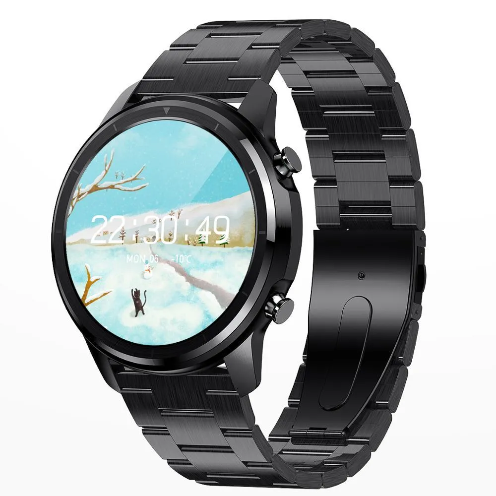 LEMFO LF26 smart bracelet with 1.3-inch screen shown in Black and Brown Silver colour options