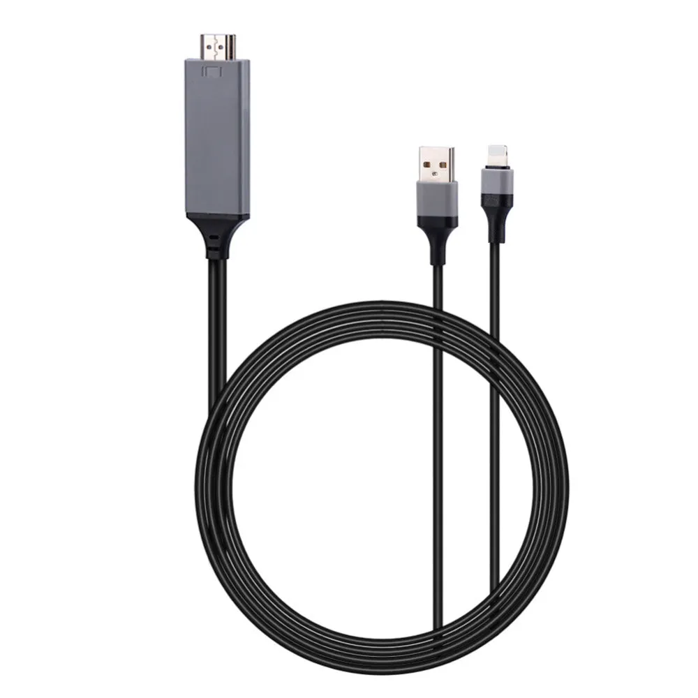 Lightning Digital AV Adapter in white for connecting iPhone iPad to TV projector or car screen with HDMI