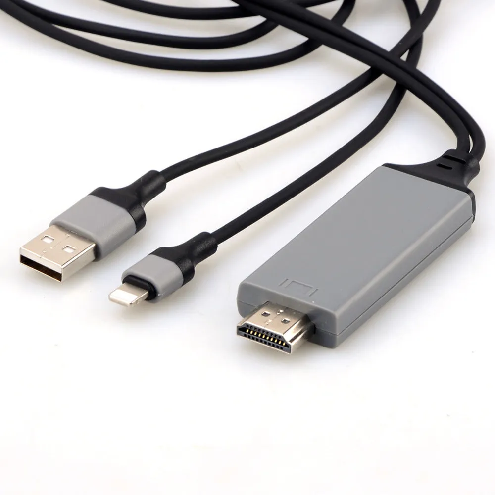Lightning Digital AV Adapter in white for connecting iPhone iPad to TV projector or car screen with HDMI
