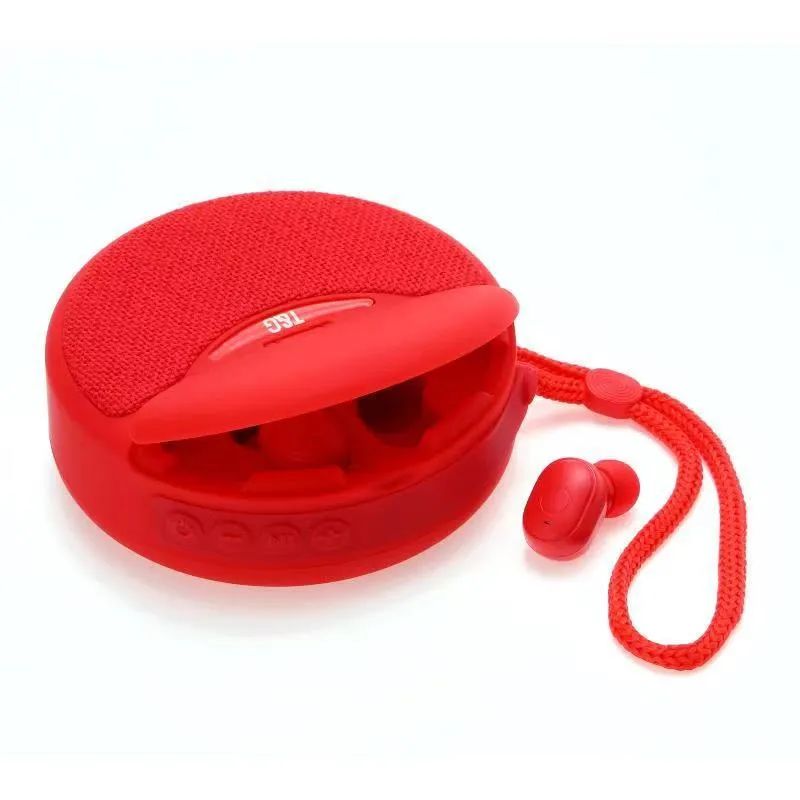Outdoor portable Bluetooth speaker headset with 3D stereo subwoofer 5W 52mm driver black colour