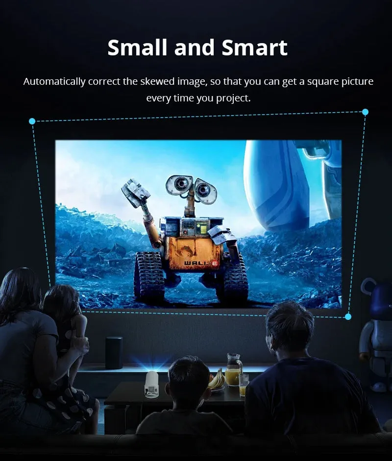 Barrel Machine Hy300 smart Android projector white with remote and adapter