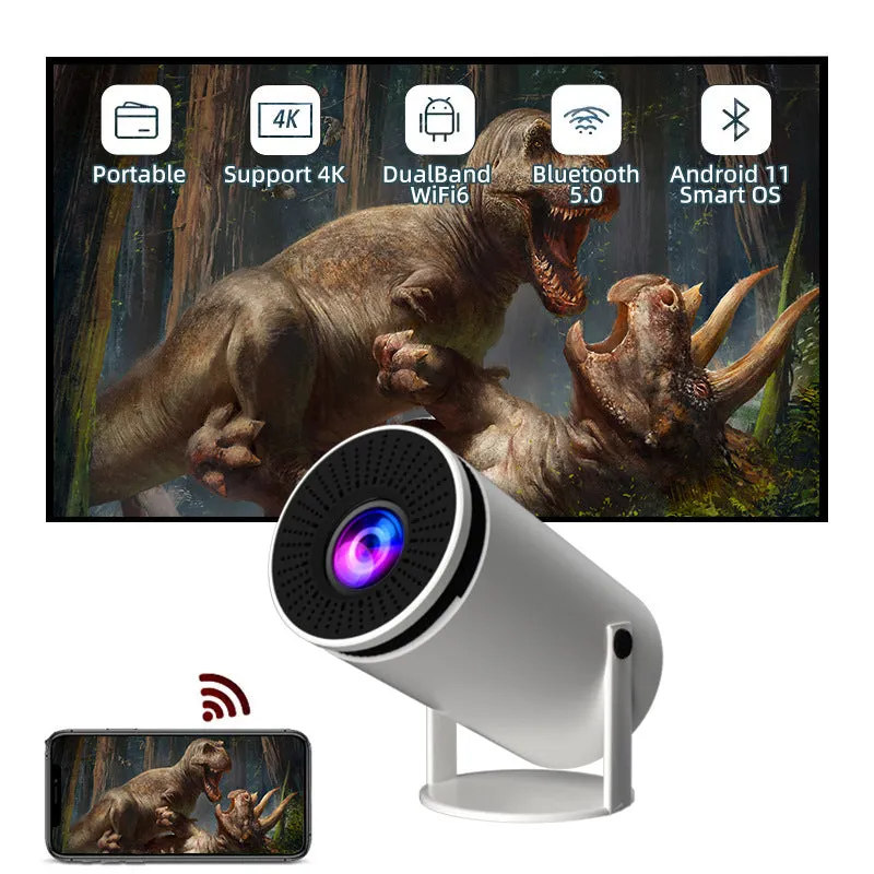 Barrel Machine Hy300 smart Android projector white with remote and adapter