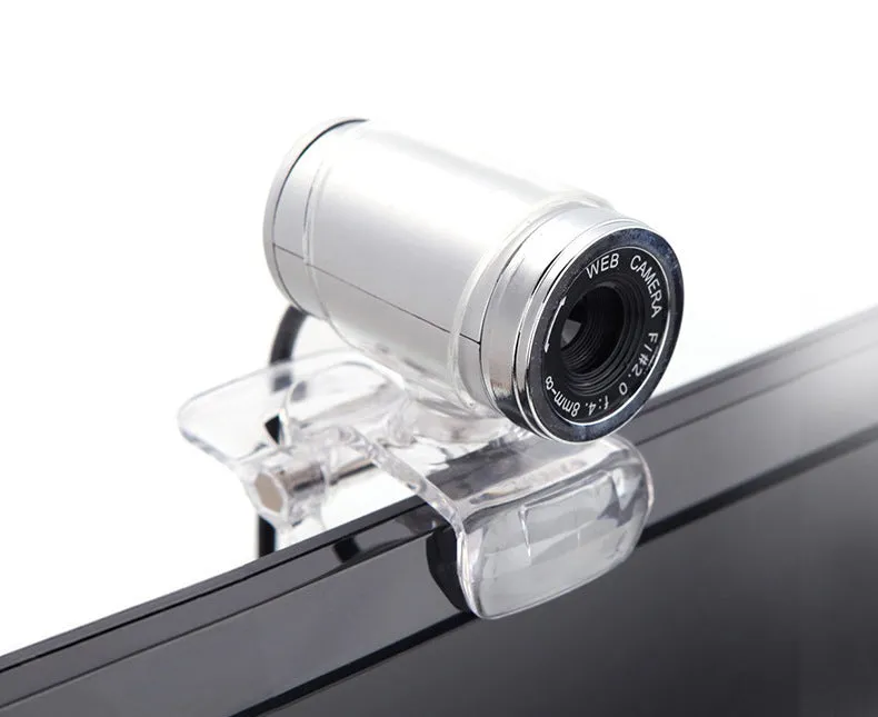 480P HD webcam with CMOS sensor, glass lens, 640x480 resolution, 140cm cable, 5.5x3cm size, black colour