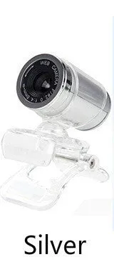 480P HD webcam with CMOS sensor, glass lens, 640x480 resolution, 140cm cable, 5.5x3cm size, black colour