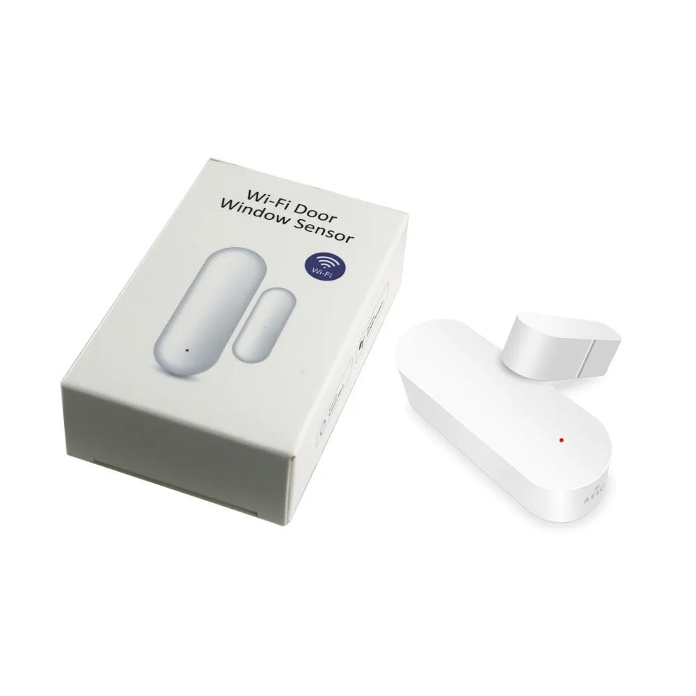 Tuya Smart WiFi Door Sensor white mini size 70x20x16mm on door frame with app notification