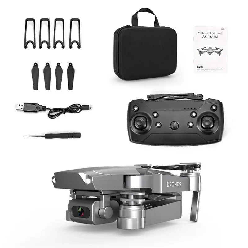 E68 folding quadcopter drone in red with built-in camera