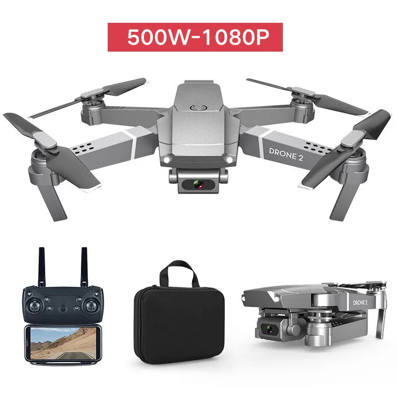 E68 folding quadcopter drone in red with built-in camera