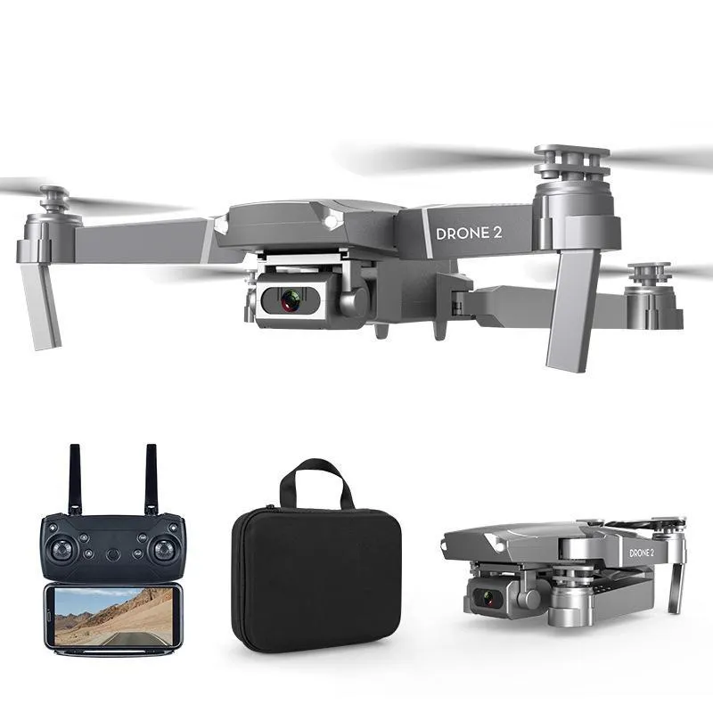 E68 folding quadcopter drone in red with built-in camera